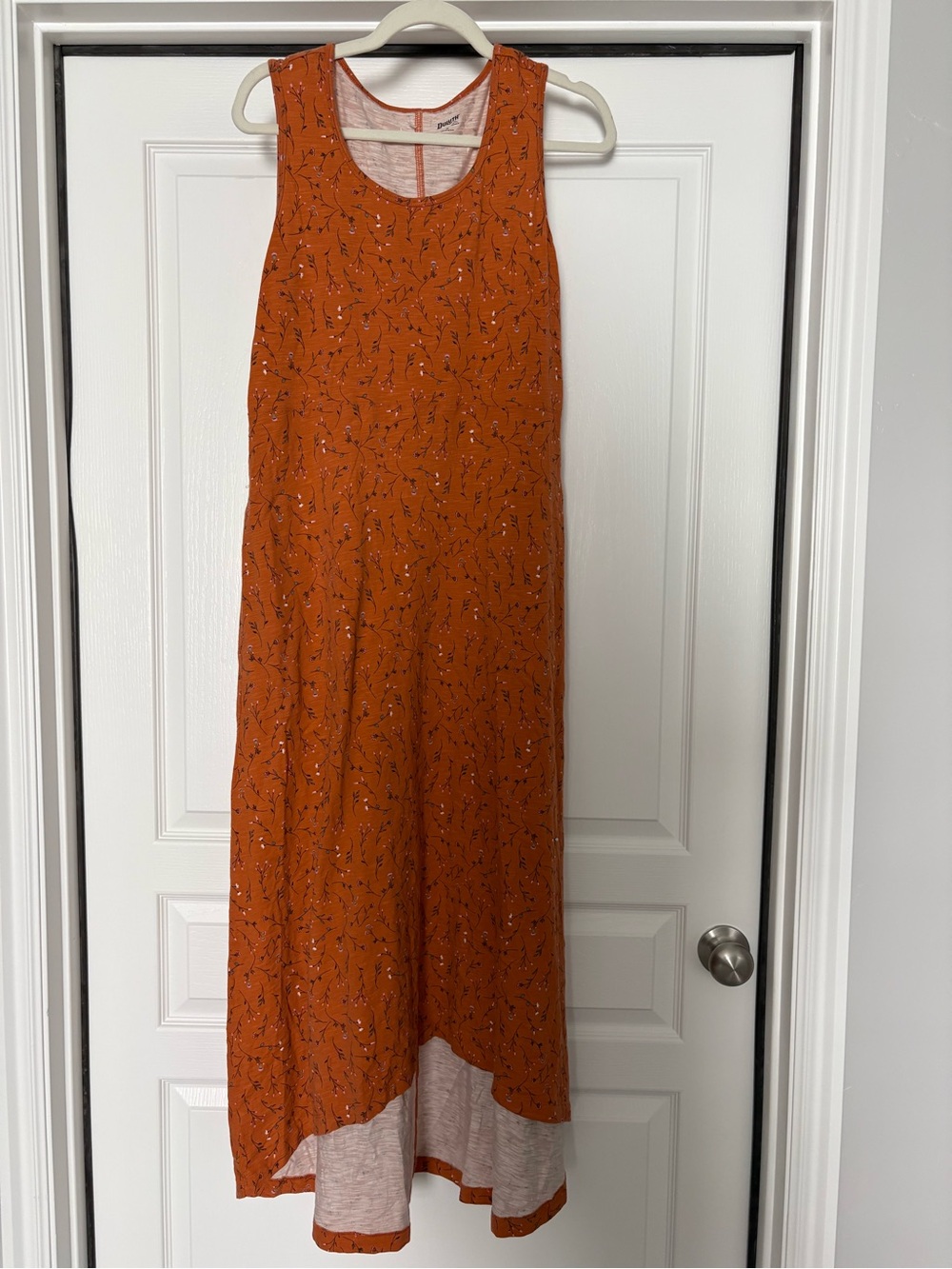 Duluth Trading Co Burnt Orange Floral Maxi Dress - Picture 3 of 8
